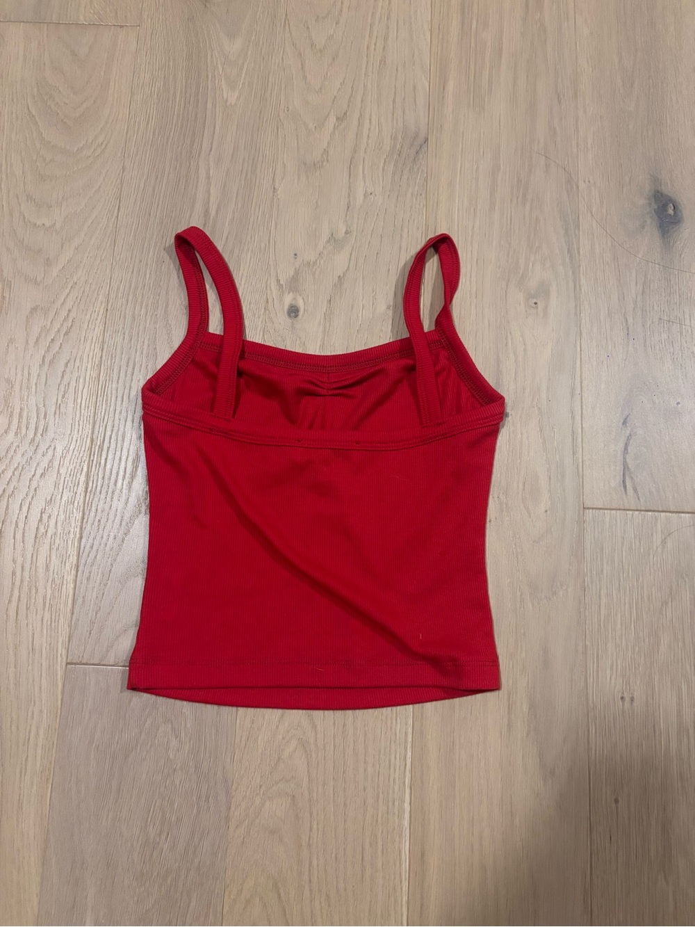 NEW Princess Polly Red Ribbed Slim Tank - Picture 3 of 3